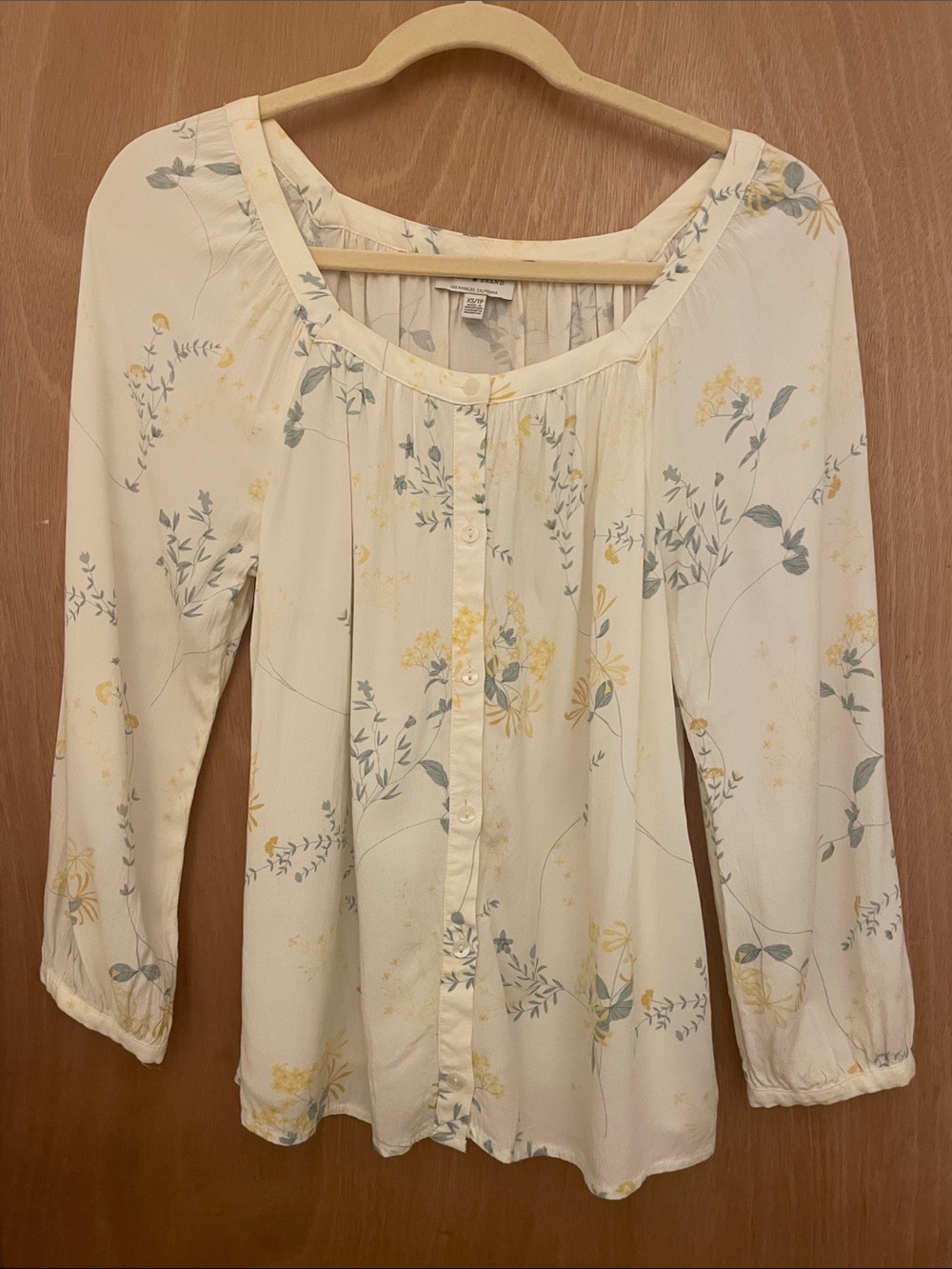 Lucky Brand Floral Button-Front Blouse